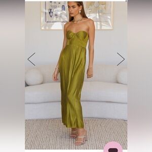 “Chase the Blues” strapless dress